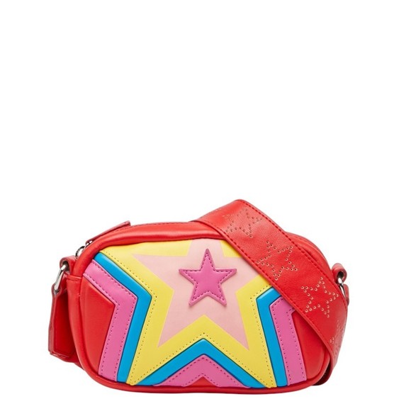Stella McCartney Star Shoulder Bag in Red Orange and Multicolor Leather for...